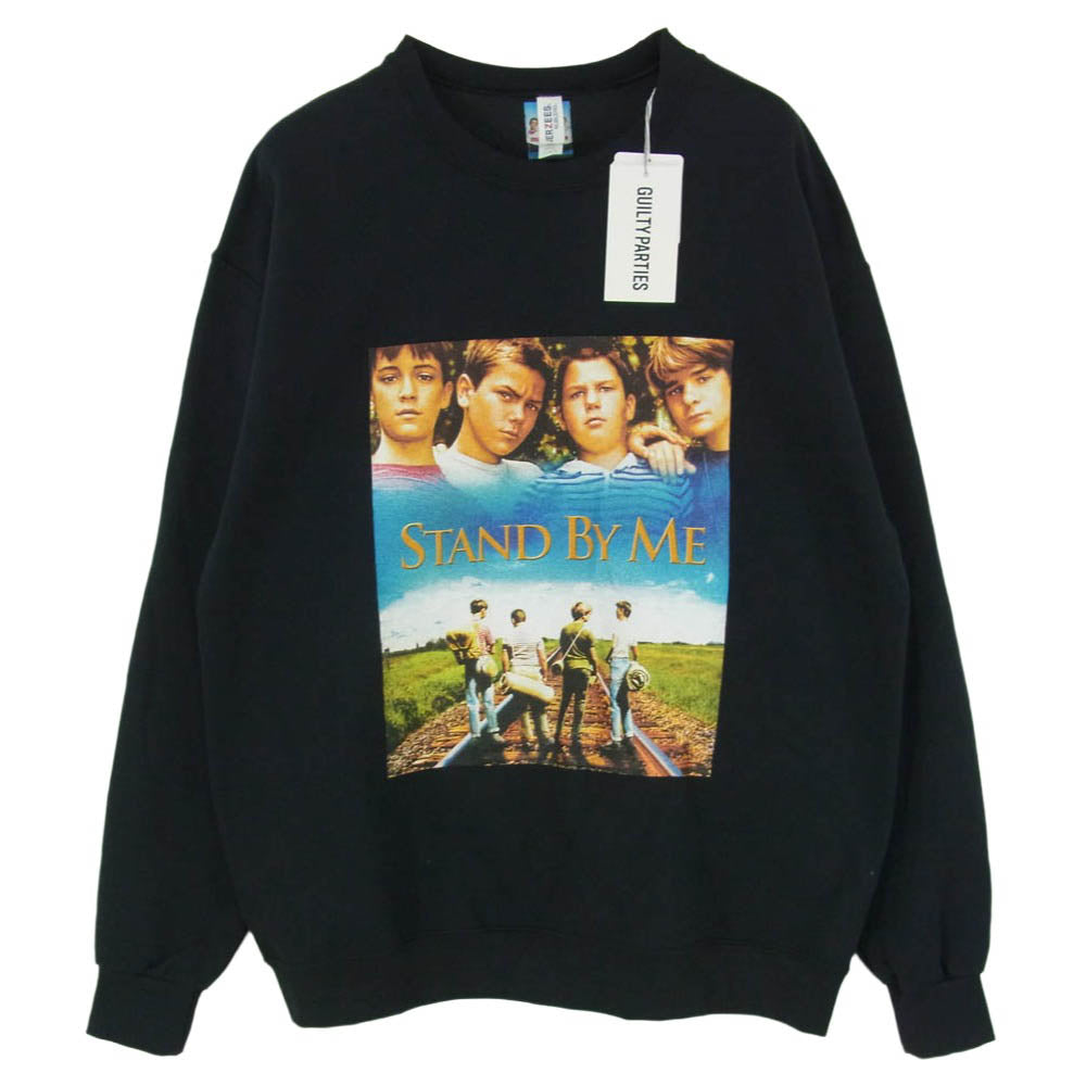 WACKO MARIA ワコマリア 25SS SBM-WM-SS02 × STAND BY ME CREW NECK SWEAT SHIRT スタンドバイミー クルーネック スウェットシャツ トレーナー ブラック系 L【新古品】【未使用】【中古】