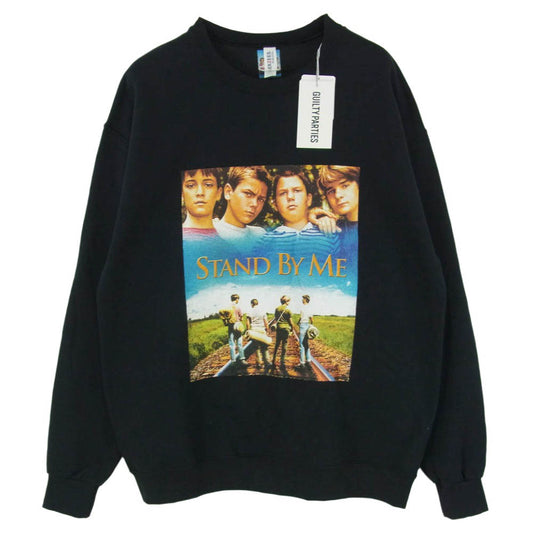 WACKO MARIA ワコマリア 25SS SBM-WM-SS02 × STAND BY ME CREW NECK SWEAT SHIRT スタンドバイミー クルーネック スウェットシャツ トレーナー ブラック系 L【新古品】【未使用】【中古】