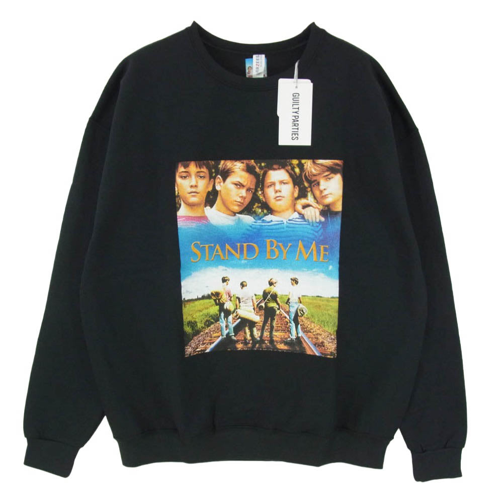 WACKO MARIA ワコマリア 25SS SBM-WM-SS02 × STAND BY ME CREW NECK SWEAT SHIRT スタンドバイミー クルーネック スウェットシャツ トレーナー ブラック系 XL【新古品】【未使用】【中古】