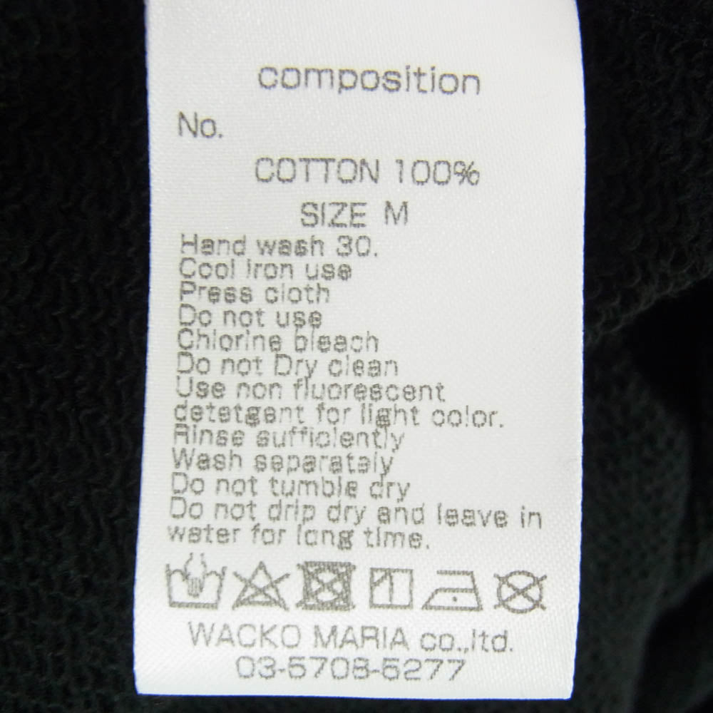 WACKO MARIA ワコマリア 25AW TERRIFIER-WM-SS08 × TERRIFIER HEAVY WEIGHT SWEAT SHIRT テリファー ヘビーウェイトスウエット トレーナー ブラック系 M【新古品】【未使用】【中古】
