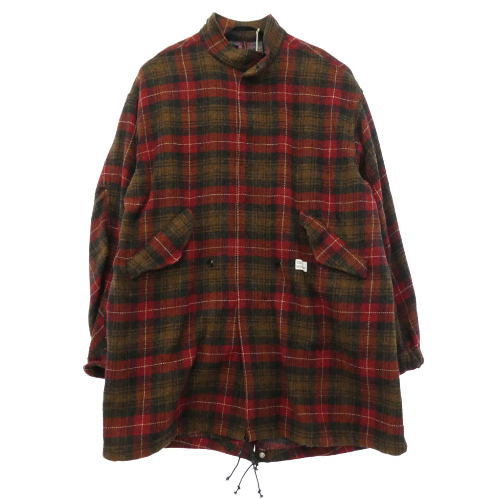 BEDWIN & THE HEARTBREAKERS ベドウィンアンドザハートブレイカーズ 23AW 23AB5602 WOOL TYPE M-65 MILITARY COAT MOON社製 シェットランドウール生地 フィッシュテール モッズコート レッド系 3【極上美品】【中古】