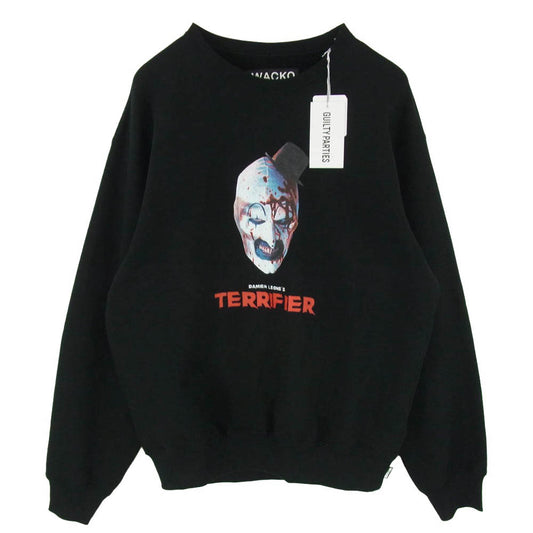 WACKO MARIA ワコマリア 25AW TERRIFIER-WM-SS06 ×Terrifier Heavy Weight Sweat Shirt テリファー ヘビー ウェイト スウェット シャツ トレーナー ブラック系 M【新古品】【未使用】【中古】