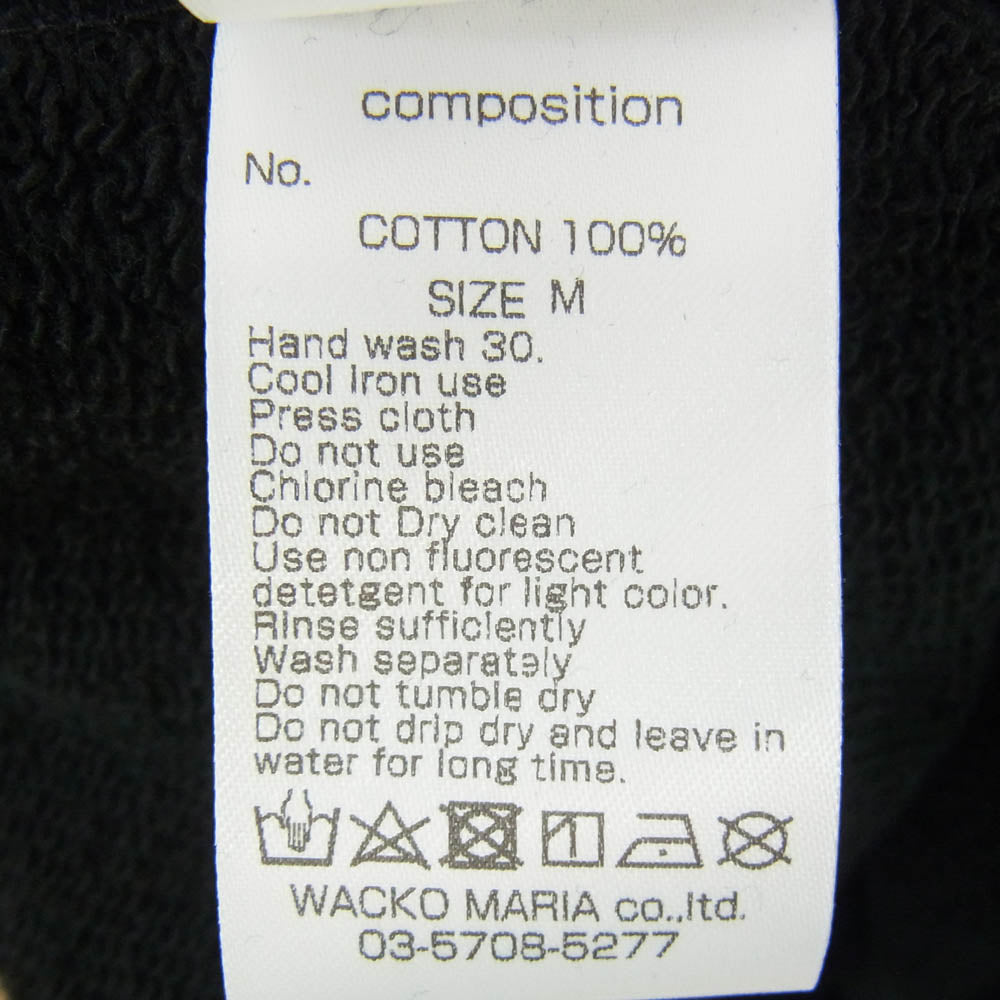 WACKO MARIA ワコマリア 25AW TERRIFIER-WM-SS06 ×Terrifier Heavy Weight Sweat Shirt テリファー ヘビー ウェイト スウェット シャツ トレーナー ブラック系 M【新古品】【未使用】【中古】