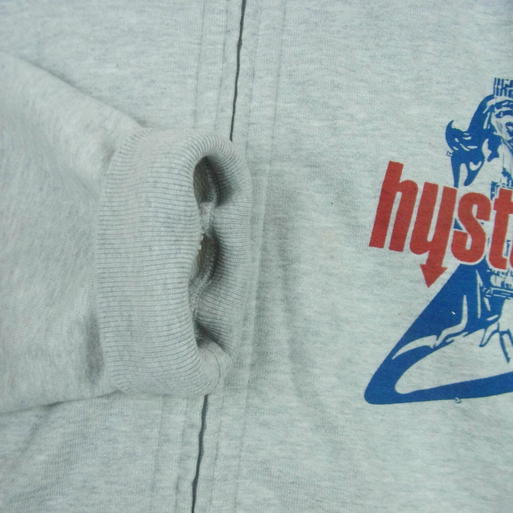 HYSTERIC GLAMOUR ヒステリックグラマー 02261CF01 HYS FLARE LOGO スウェット ジップ パーカー 日本製 グレー系 M【中古】