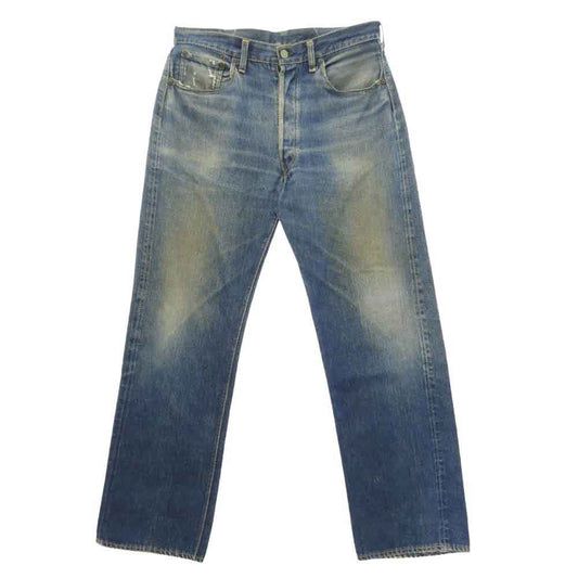 Levi's リーバイス 50s 紙パッチ ギャラ入り 501XX フライボタン裏刻印ツメ 足長R デニム パンツ インディゴブルー系 W33インチ程度【中古】