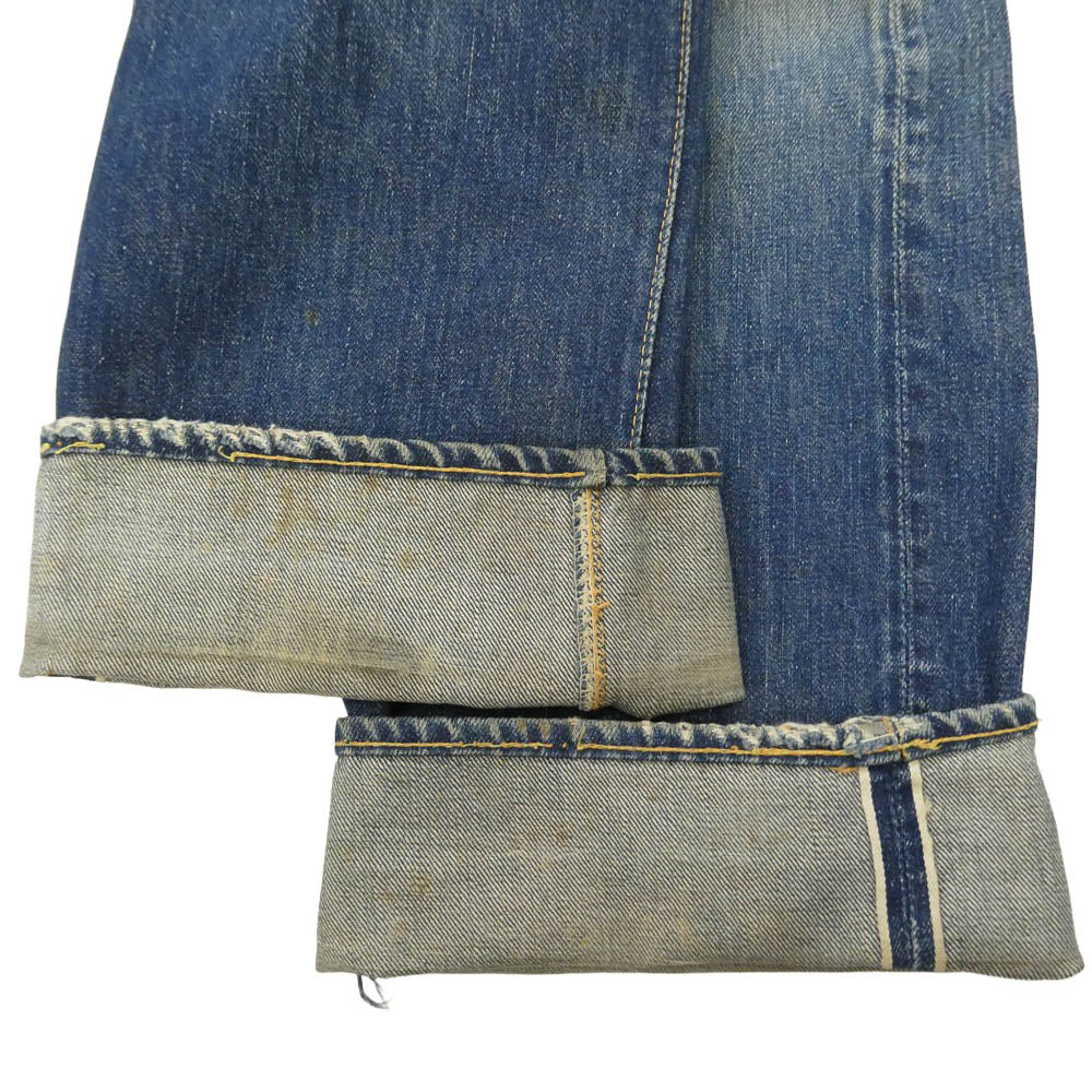 Levi's リーバイス 50s 紙パッチ ギャラ入り 501XX フライボタン裏刻印ツメ 足長R デニム パンツ インディゴブルー系 W33インチ程度【中古】