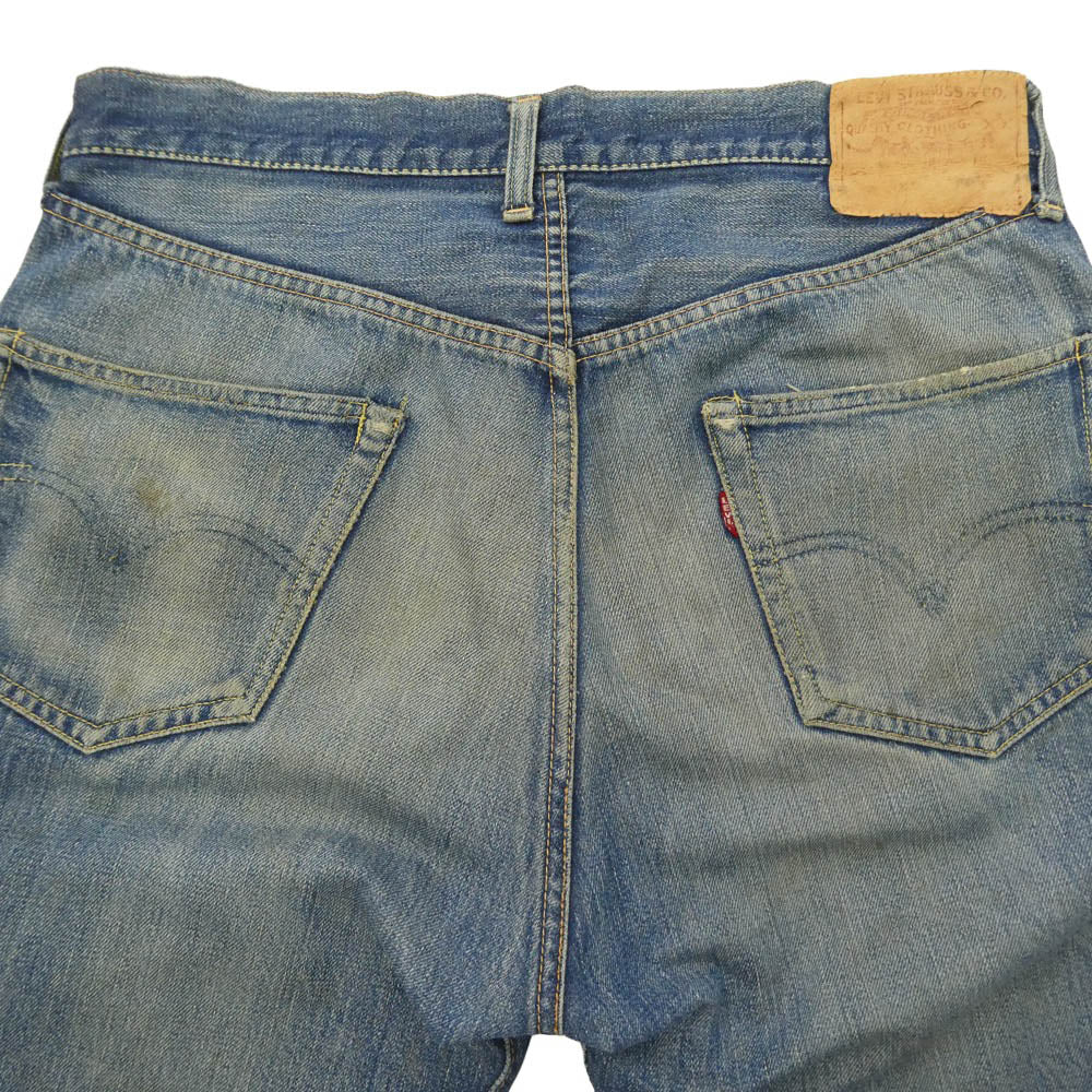 Levi's リーバイス 50s 紙パッチ ギャラ入り 501XX フライボタン裏刻印ツメ 足長R デニム パンツ インディゴブルー系 W33インチ程度【中古】