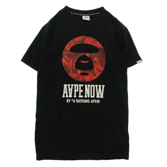 A BATHING APE アベイシングエイプ AAPTNFG2510XX Aape カモフラージュ ムーンフェイス 猿迷彩 サルカモ ロゴ プリント Tシャツ 半袖 カットソー【中古】