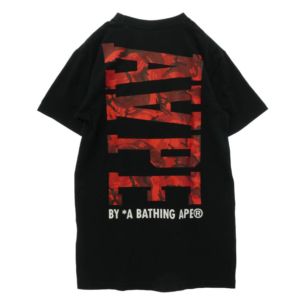 A BATHING APE アベイシングエイプ AAPTNFG2510XX Aape カモフラージュ ムーンフェイス 猿迷彩 サルカモ ロゴ プリント Tシャツ 半袖 カットソー【中古】
