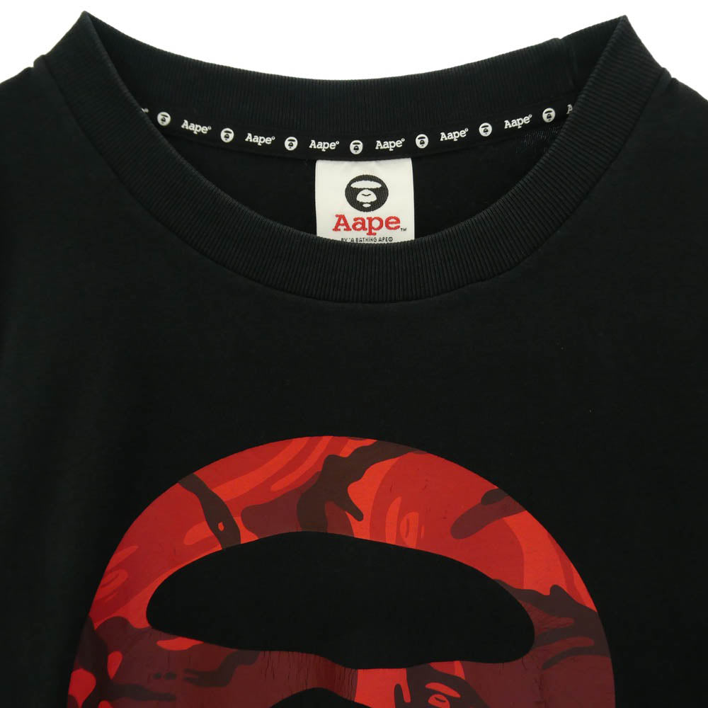 A BATHING APE アベイシングエイプ AAPTNFG2510XX Aape カモフラージュ ムーンフェイス 猿迷彩 サルカモ ロゴ プリント Tシャツ 半袖 カットソー【中古】