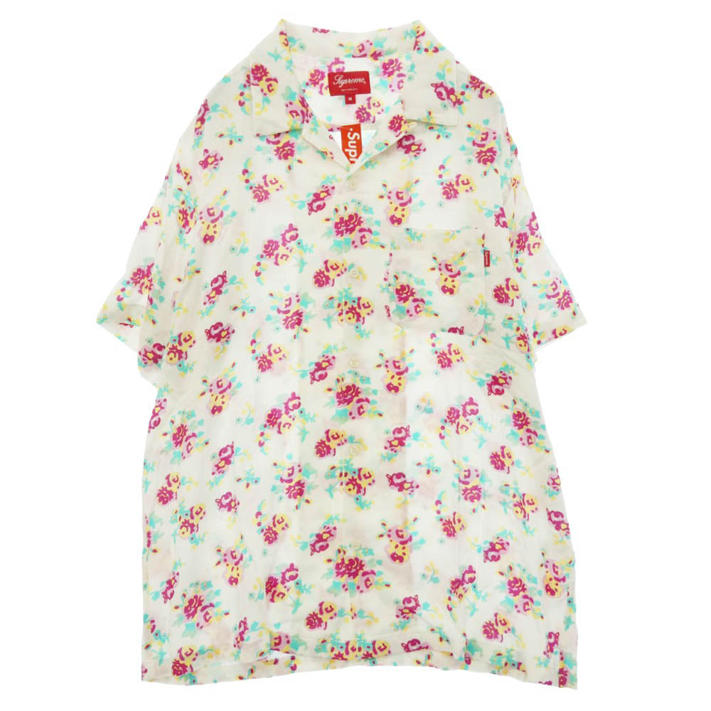 Supreme シュプリーム 20SS Floral Rayon S/S Shirt フローラル レーヨン ショートスリーブ 半袖 シャツ マルチカラー系 M【中古】