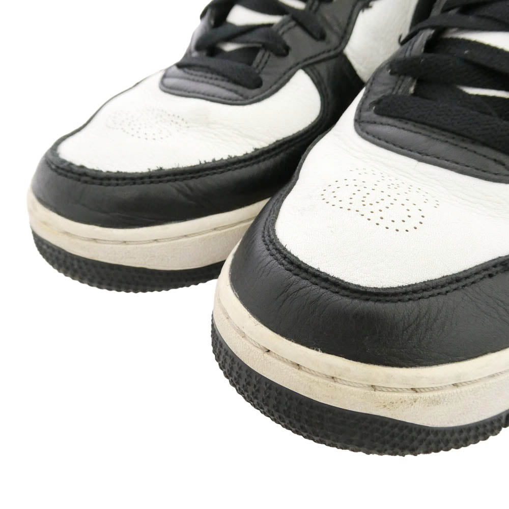 NIKE ナイキ STUSSY ステューシー 22SS DJ7840-002 × Stussy Air Force 1 Mid Black and Light Bone ステューシー エアフォース ミッド ブラック アンド ライトボーン スニーカー ブラック系 ホワイト系 27.5cm【中古】