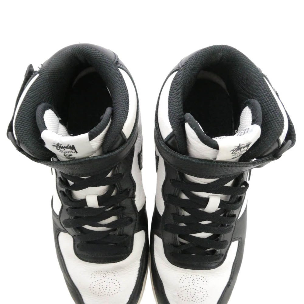 NIKE ナイキ STUSSY ステューシー 22SS DJ7840-002 × Stussy Air Force 1 Mid Black and Light Bone ステューシー エアフォース ミッド ブラック アンド ライトボーン スニーカー ブラック系 ホワイト系 27.5cm【中古】