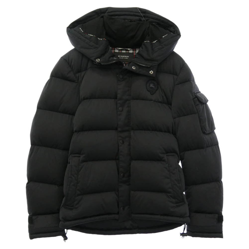 BURBERRY BLACK LABEL バーバリーブラックレーベル BMP21-319-09 ホースマーク ワッペン ロゴ ダウン ジャケット ブラック系 S【中古】