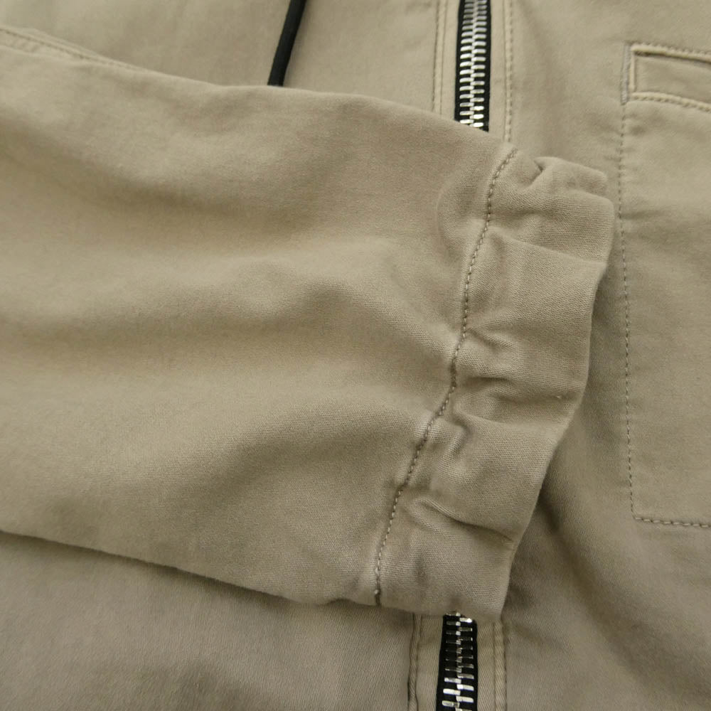 DIESEL ディーゼル A09757 D-HENNES JOGG フーデッド ジョグ デニム ストレッチ ジャージ ジップアップ ジャケット ベージュ系 M【中古】