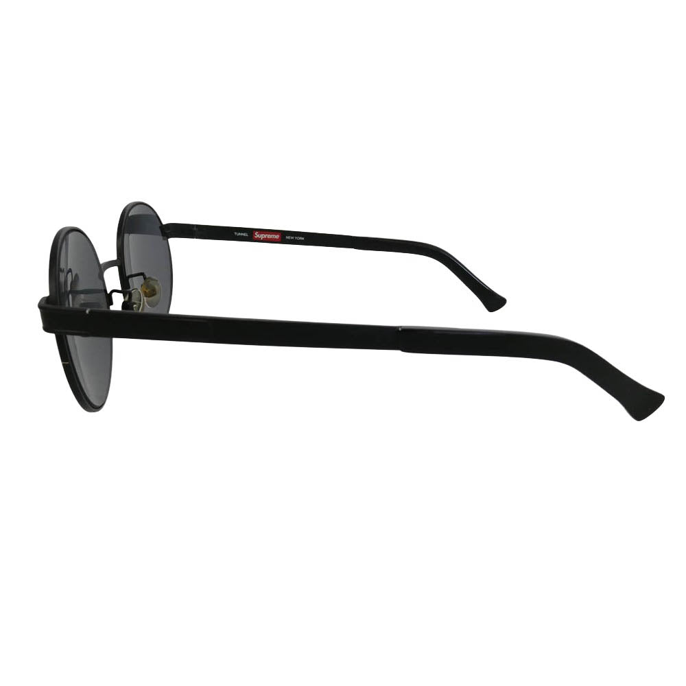 Supreme シュプリーム 14SS Tunnel Metal Sunglasses ラウンド型 メタルフレーム サングラス カラー レンズ アイウェア ブラック系【中古】