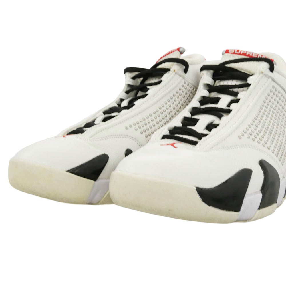 Supreme シュプリーム NIKE ナイキ BV7630-106 × AIR JORDAN 14 RETRO エアージョーダン 14 レトロ ハイカット スニーカー ホワイト系 27cm【中古】