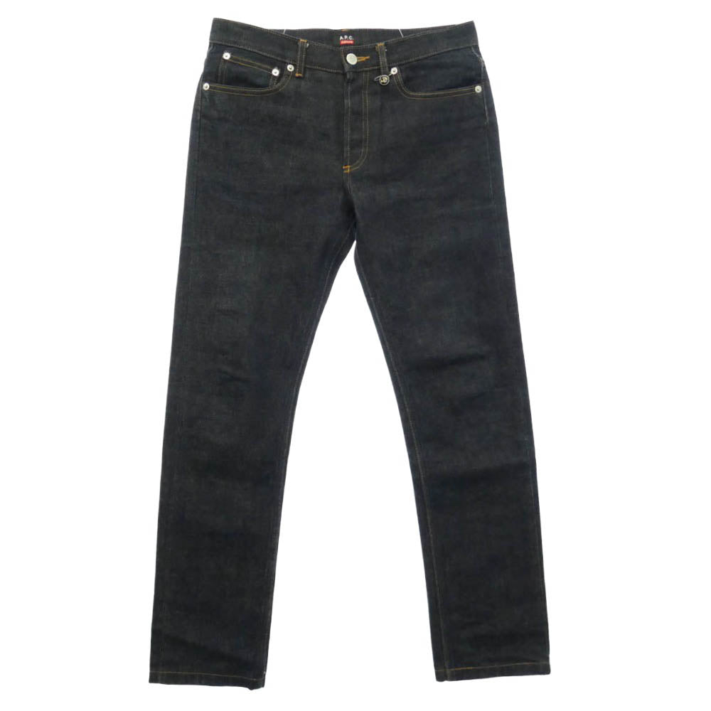 Supreme シュプリーム A.P.C. アーペーセー 09AW × A.P.C New Standard Jean Fuck Em アーペーセー 着脱可 ロゴピン付 刺繍 スタンダード デニム パンツ インディゴブルー系 29【美品】【中古】