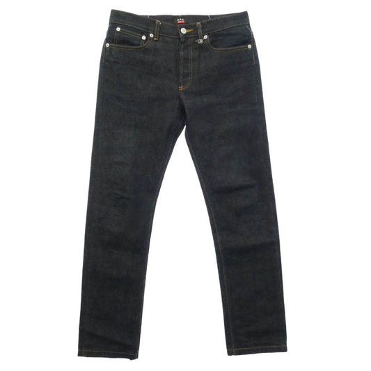 Supreme シュプリーム A.P.C. アーペーセー 09AW × A.P.C New Standard Jean Fuck Em アーペーセー 着脱可 ロゴピン付 刺繍 スタンダード デニム パンツ インディゴブルー系 29【美品】【中古】