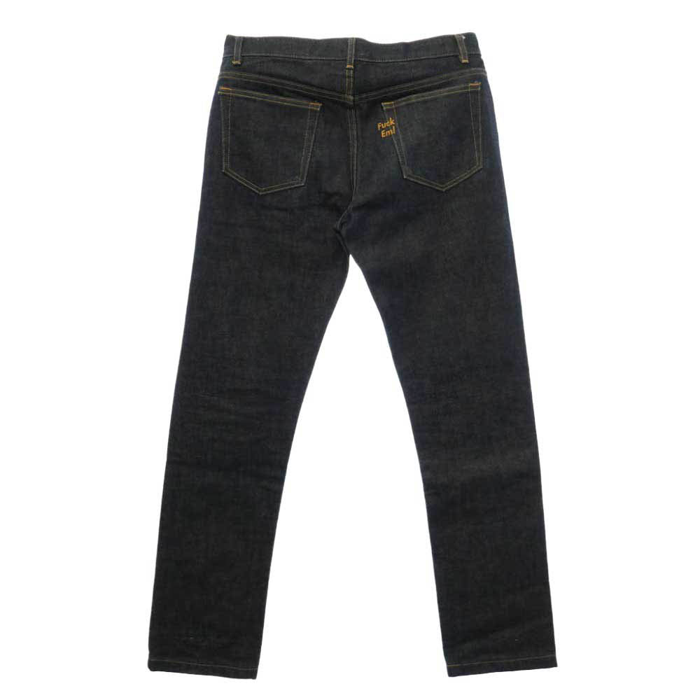 Supreme シュプリーム A.P.C. アーペーセー 09AW × A.P.C New Standard Jean Fuck Em アーペーセー 着脱可 ロゴピン付 刺繍 スタンダード デニム パンツ インディゴブルー系 29【美品】【中古】