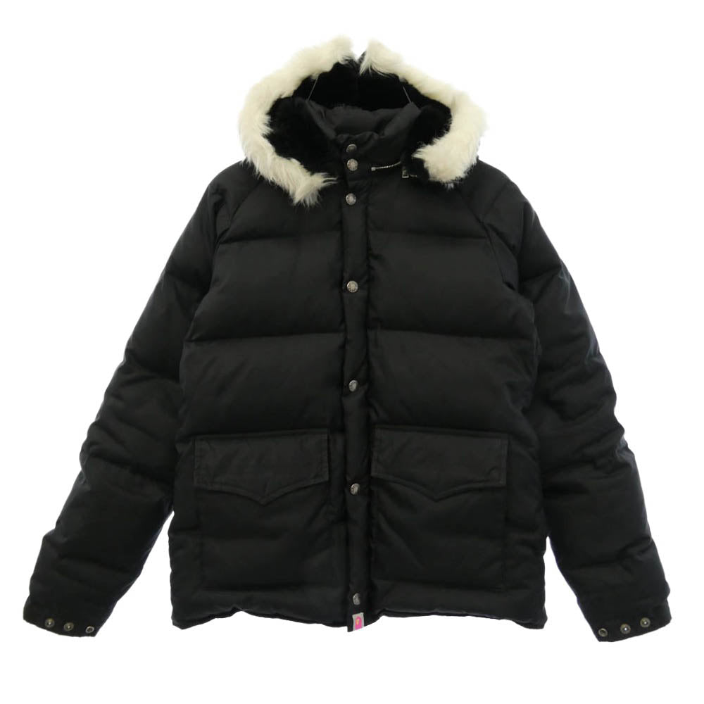 A BATHING APE アベイシングエイプ PEEL SLOWLY AND SEE ピール スローリー アンド シー 中綿 着脱可 ファーフード フーディー ジップ ナイロン ジャケット ブラック系 TALL【中古】