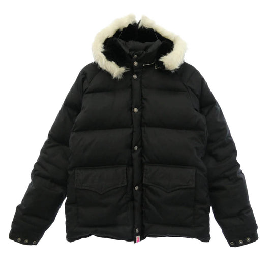 A BATHING APE アベイシングエイプ PEEL SLOWLY AND SEE ピール スローリー アンド シー 中綿 着脱可 ファーフード フーディー ジップ ナイロン ジャケット ブラック系 TALL【中古】