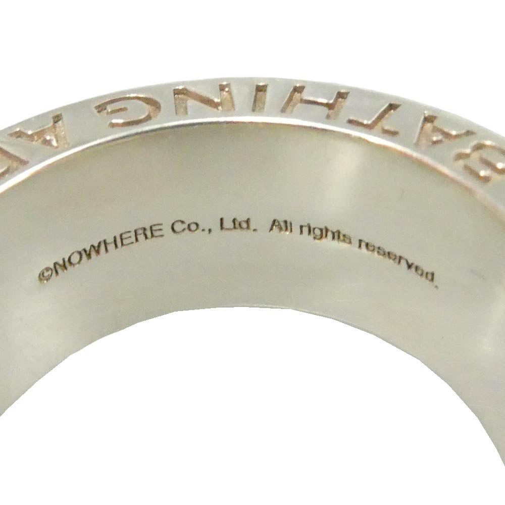 A BATHING APE アベイシングエイプ SS24 BAPE LOGO RING busy works SV925 SILVER ロゴ バンド シルバー 925 リング シルバー系 19.5号【中古】