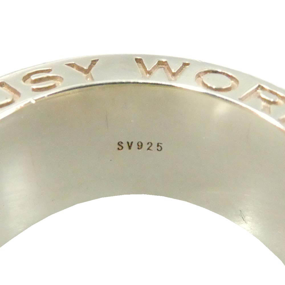 A BATHING APE アベイシングエイプ SS24 BAPE LOGO RING busy works SV925 SILVER ロゴ バンド シルバー 925 リング シルバー系 19.5号【中古】