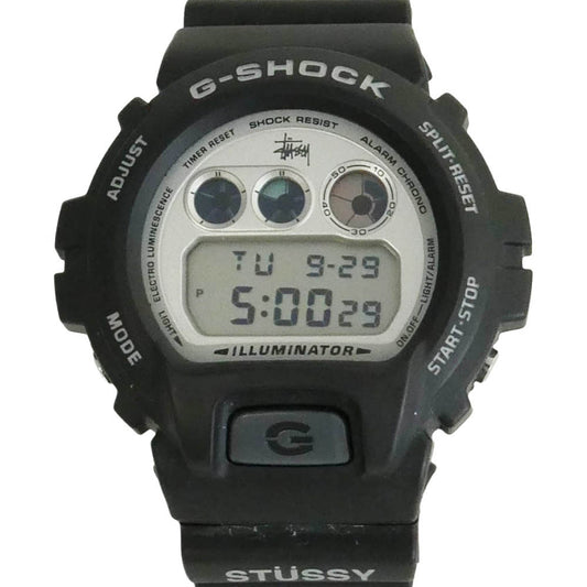 STUSSY ステューシー G-SHOCK ジーショック DW-6900STF-1JR 35th ANNIVERSARY アニバーサリー ウォッチ 初代カラー復刻 腕時計 ブラック系【中古】