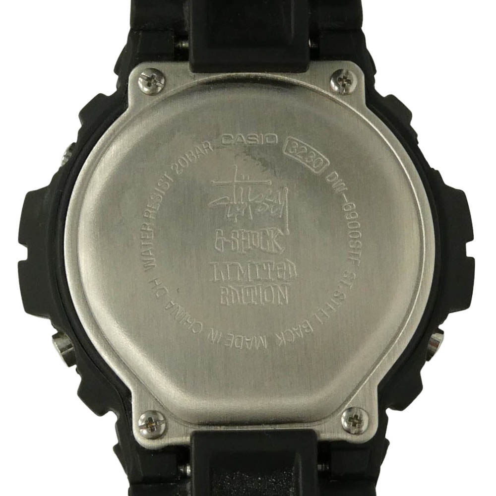 STUSSY ステューシー G-SHOCK ジーショック DW-6900STF-1JR 35th ANNIVERSARY アニバーサリー ウォッチ 初代カラー復刻 腕時計 ブラック系【中古】