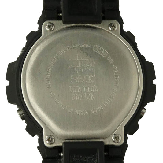 STUSSY ステューシー G-SHOCK ジーショック DW-6900STF-1JR 35th ANNIVERSARY アニバーサリー ウォッチ 初代カラー復刻 腕時計 ブラック系【中古】