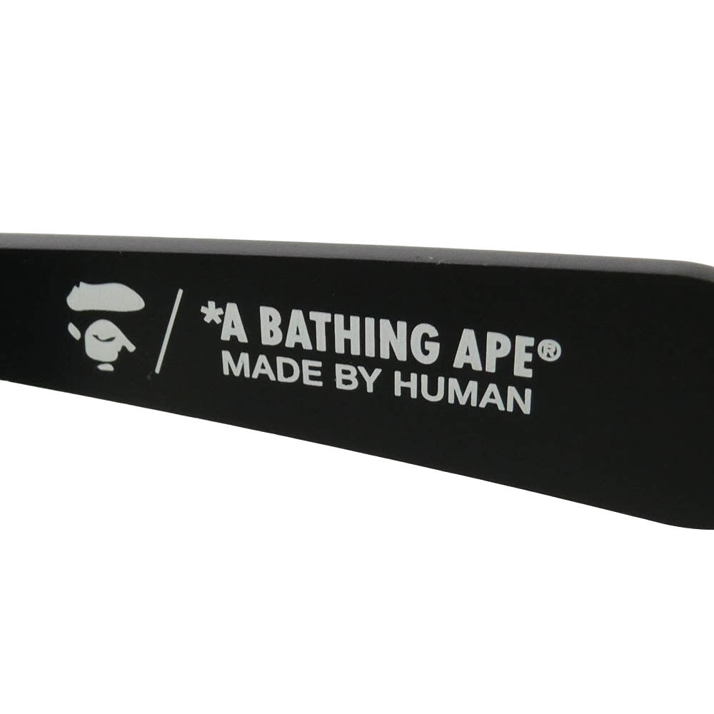 A BATHING APE アベイシングエイプ SHARK23 サルカモ 猿迷彩 カモフラージュ 2WAY 跳ね上げ式 サングラス カラー レンズ アイウェア ダークグレー系 53/19 148【中古】