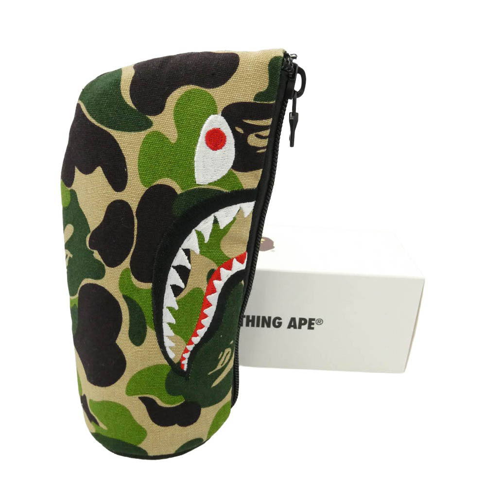 A BATHING APE アベイシングエイプ SHARK23 サルカモ 猿迷彩 カモフラージュ 2WAY 跳ね上げ式 サングラス カラー レンズ アイウェア ダークグレー系 53/19 148【中古】