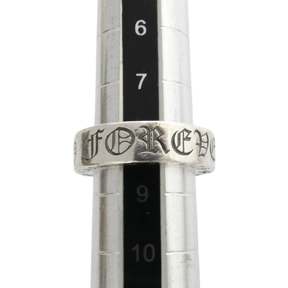 CHROME HEARTS クロムハーツ（原本無） ブラックシンフォニーギャランティ付属 6mm SPACER FOREVER スペーサー フォーエバー リング シルバー系 8号【中古】