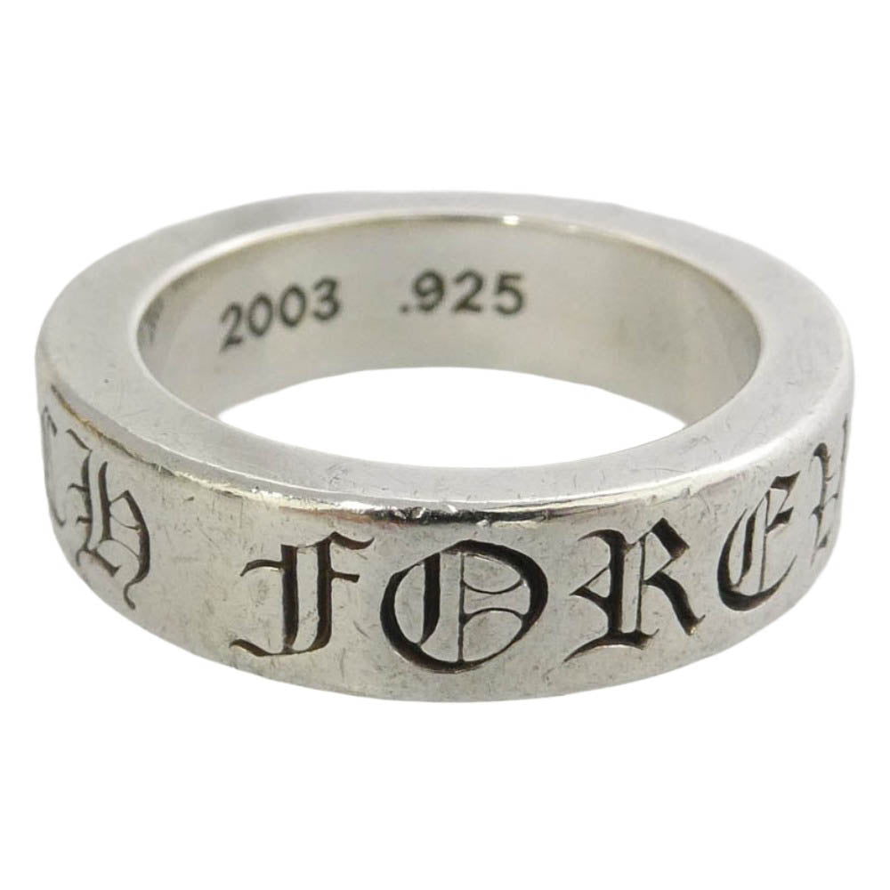 CHROME HEARTS クロムハーツ（原本無） ブラックシンフォニーギャランティ付属 6mm SPACER FOREVER スペーサー フォーエバー リング シルバー系 15.5号【中古】