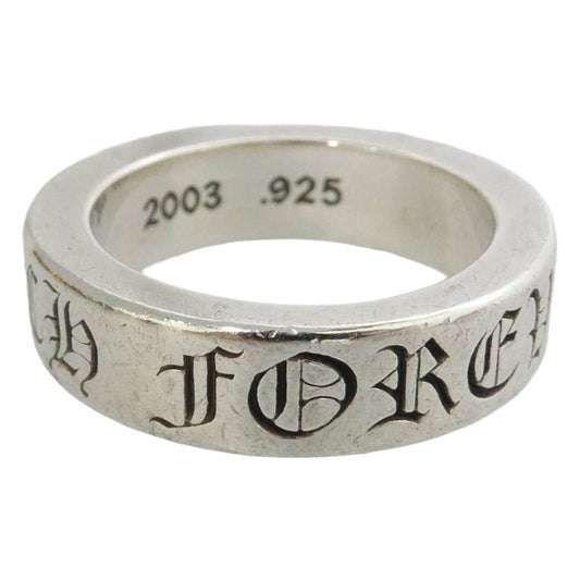 CHROME HEARTS クロムハーツ（原本無） ブラックシンフォニーギャランティ付属 6mm SPACER FOREVER スペーサー フォーエバー リング シルバー系 15.5号【中古】