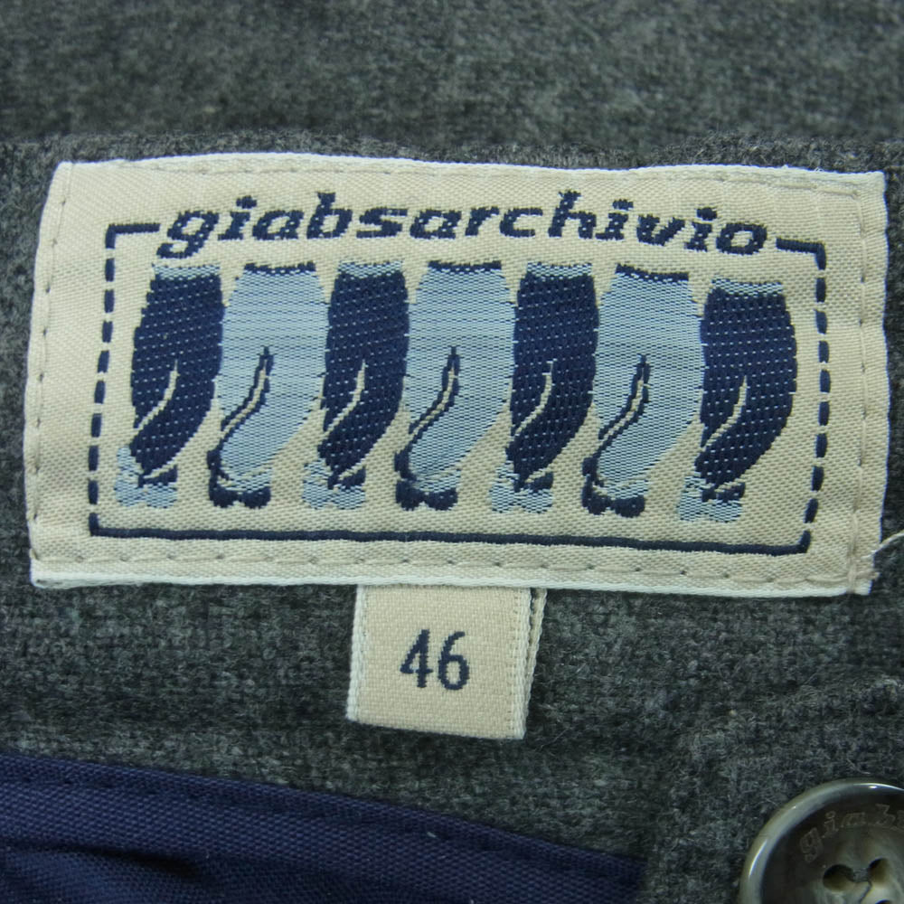 ジャブスアルキヴィオ 993181 MASACCIO マサッチョ ウール混 スラックス パンツ グレー系 46【中古】