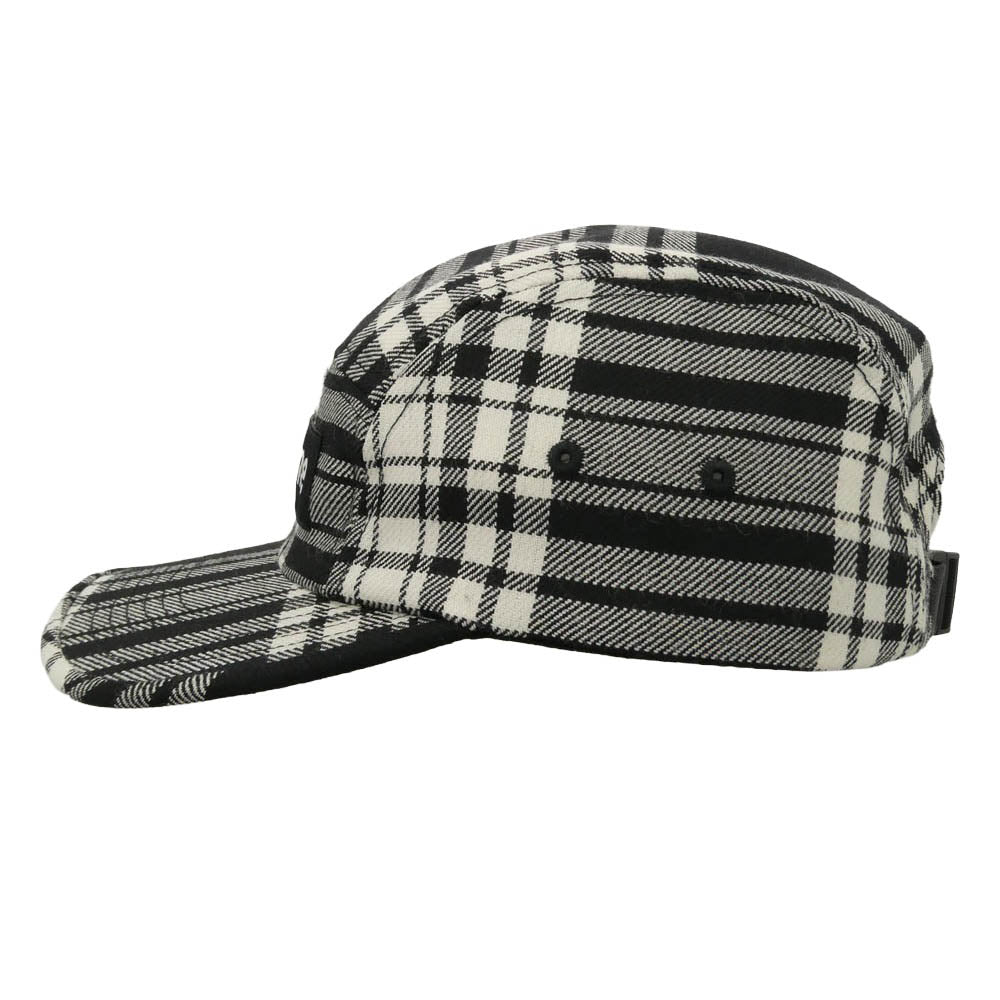 Supreme シュプリーム 25AW Lochcarron Box Logo Camp Cap ロキャロン キャンプ キャップ ボックスロゴ チェック柄 帽子 ブラック系 ホワイト系 58cm【中古】
