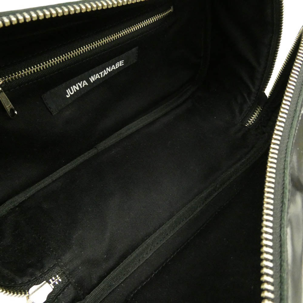 JUNYA WATANABE COMME des GARCONS ジュンヤワタナベコムデギャルソン 25AW JP-K205 ステアガラス 背面ヘアハイド ショルダーバッグ ブラック系【美品】【中古】