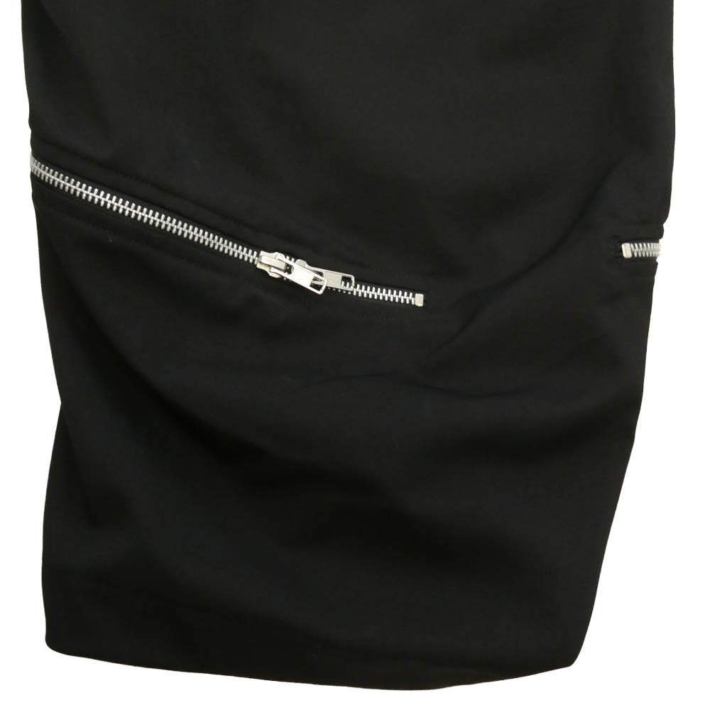 BLACK COMME des GARCONS ブラックコムデギャルソン 26SS 1Q-P022 Zip Through Pants マルチジップ ウール クロップド ギャバジン イージー パンツ ブラック系 L【中古】