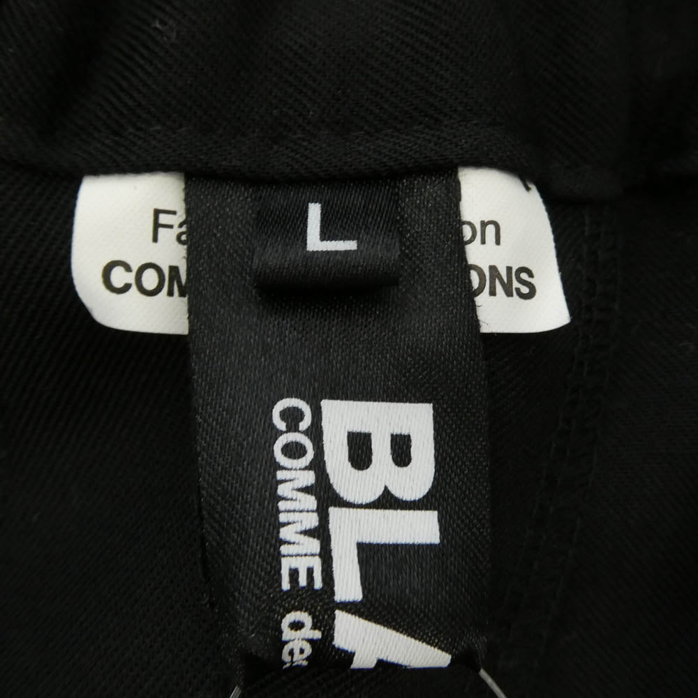 BLACK COMME des GARCONS ブラックコムデギャルソン 26SS 1Q-P022 Zip Through Pants マルチジップ ウール クロップド ギャバジン イージー パンツ ブラック系 L【中古】