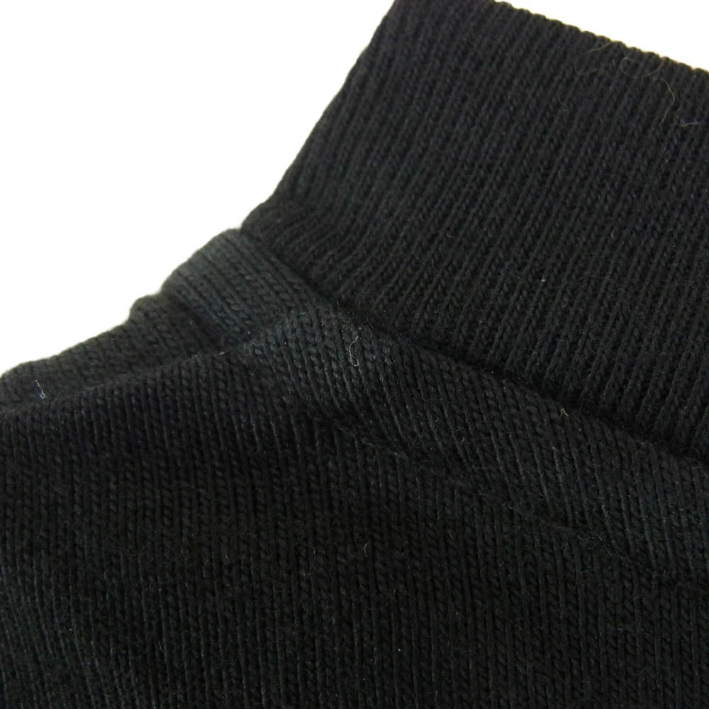 KITH キス 21-070-060-0022 ロゴ刺繍 ヘンリーネック 長袖 Tシャツ カットソー ブラック系 M【中古】
