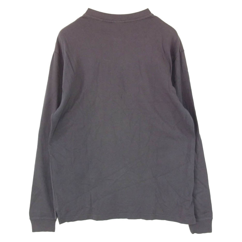 CALVIN KLEIN カルバンクライン KITH キス 胸ロゴ刺繍 ヘンリーネック 長袖 Tシャツ カットソー グレー系 M【中古】