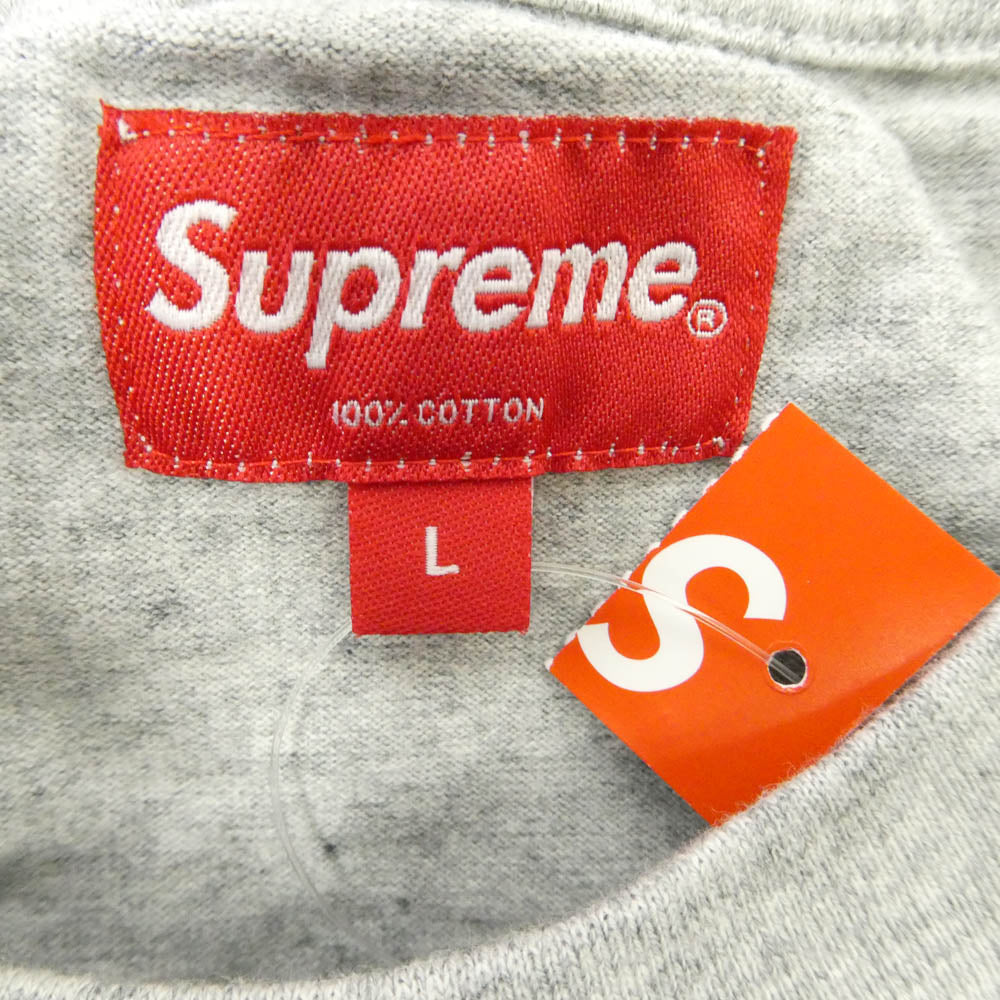 Supreme シュプリーム Small Box Logo Tee スモールボックスロゴ クルーネック 半袖 Tシャツ グレー系 L【極上美品】【中古】
