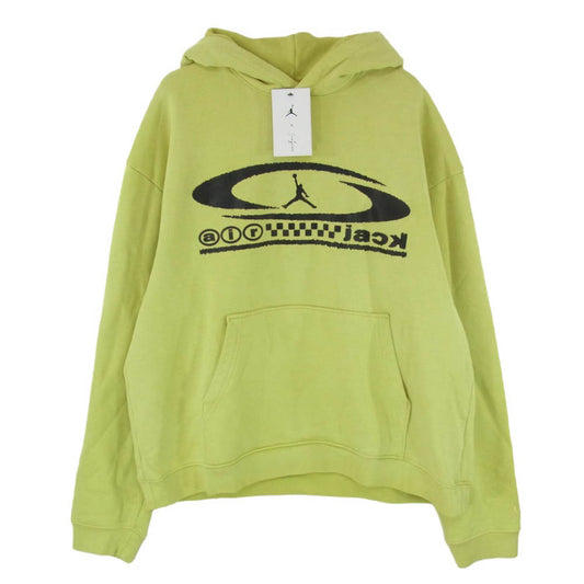 NIKE ナイキ FQ7821-308 Jordan Travis Scott Pullover Hoodie ジョーダン トラヴィススコット プルオーバー フーディー パーカー イエロー系 M【極上美品】【中古】