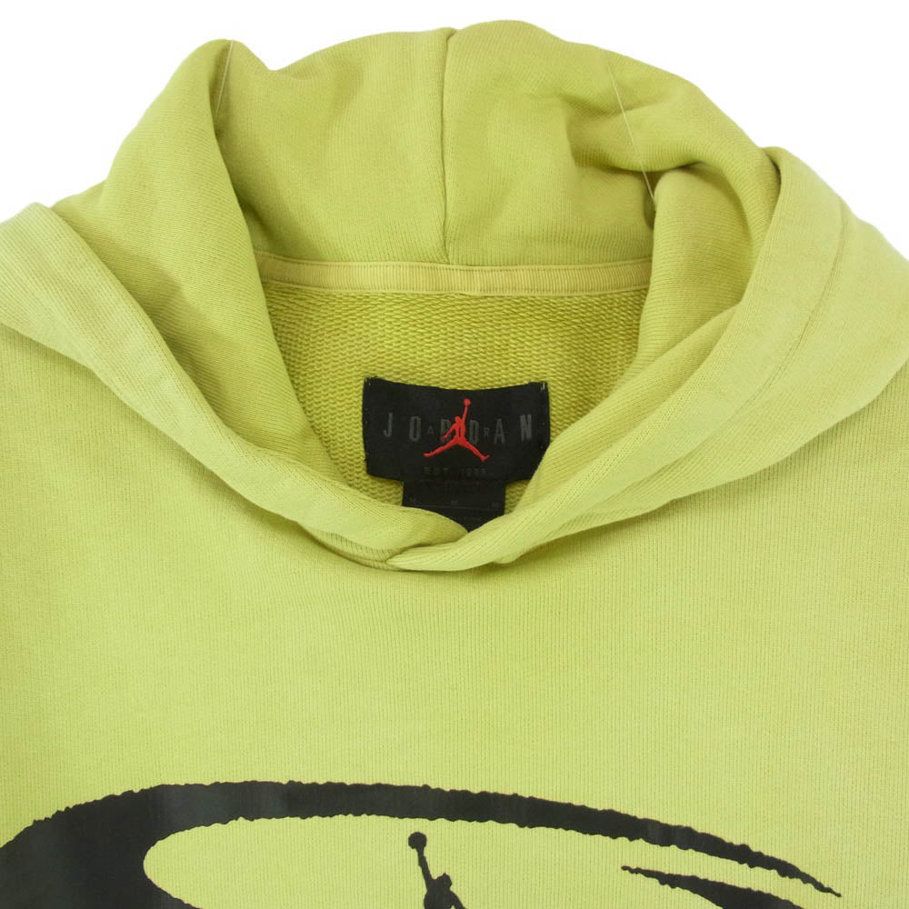 NIKE ナイキ FQ7821-308 Jordan Travis Scott Pullover Hoodie ジョーダン トラヴィススコット プルオーバー フーディー パーカー イエロー系 M【極上美品】【中古】
