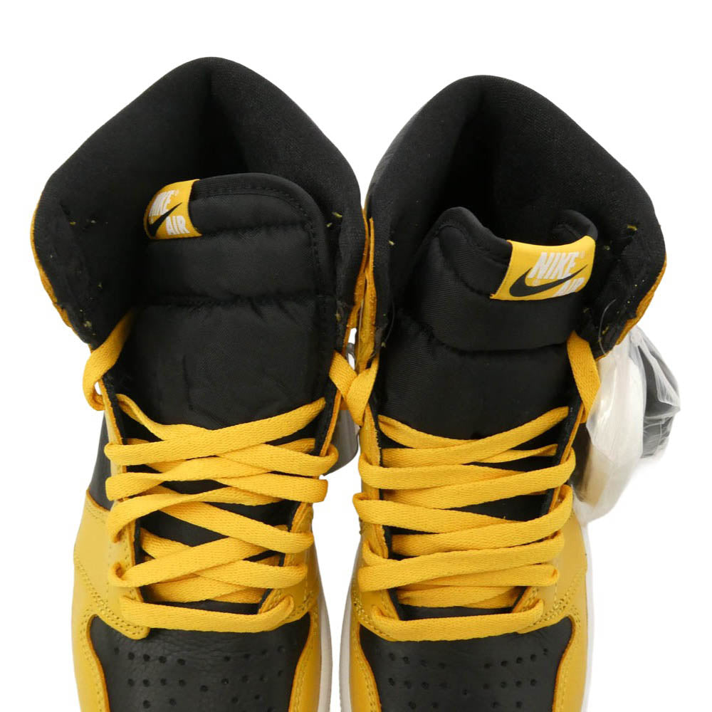NIKE ナイキ 555088-701 AIR JORDAN 1 HIGH OG POLLEN AJ1 エアジョーダン1 パラン ハイカットスニーカー ブラック系 イエロー系 27cm【新古品】【未使用】【中古】