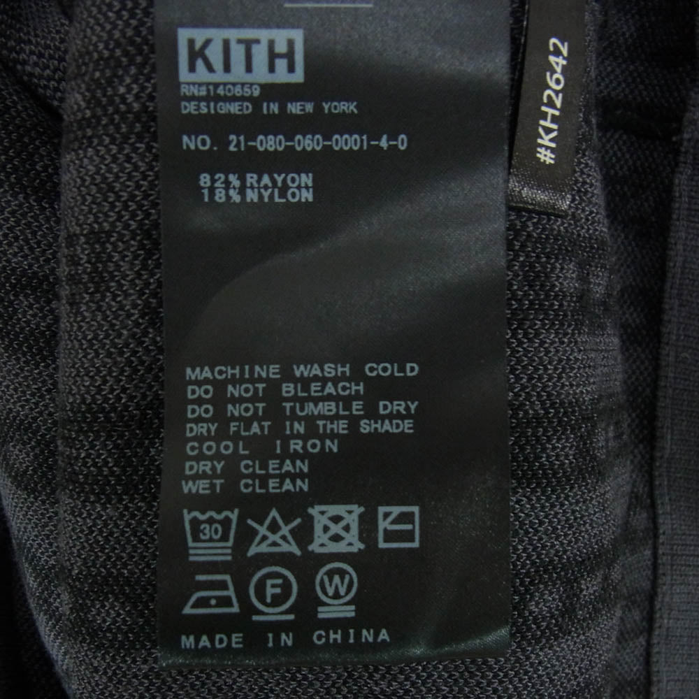 KITH キス 21-080-060-0001 クルーネック チェーンロゴジャカード プルオーバー ニット セーター グレー系 M【美品】【中古】