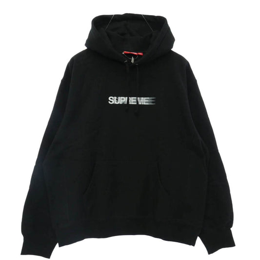 Supreme シュプリーム 23SS Motion Logo Hooded Sweatshirt モーションロゴフーデッドスウェットシャツ プルオーバー パーカー ブラック系 L【極上美品】【中古】
