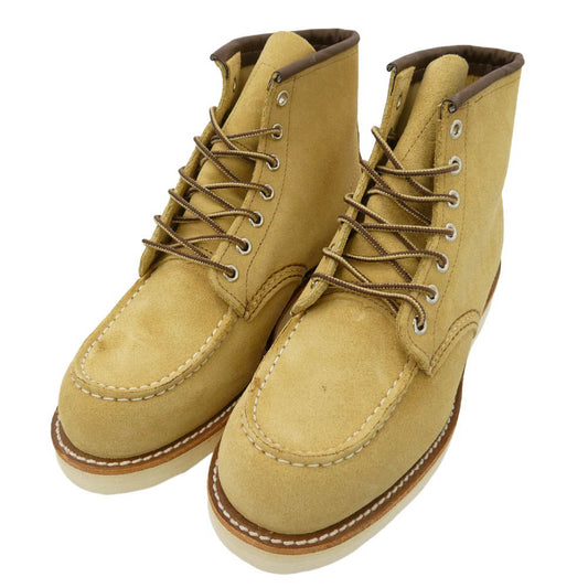 RED WING レッドウィング 8833 6inch Classic Moc 6インチモックトゥブーツ ホーソーンアビレーンラフアウト ワークブーツ ベージュ系 US7.5【極上美品】【中古】